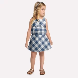 Conjunto Infantil Menina Xadrez Milon