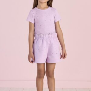 CONJUNTO COM BLUSA CANELADA E SHORT - Mon Sucré