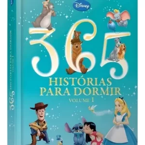 Livro 365 Histórias Disney Luxo Grande Capa Dura Azul