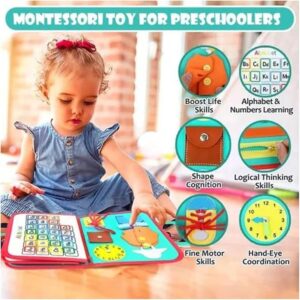 Maleta Caderno Educativo Infantil Sensorial Montessori Atividades Criativas Coordenação Mala Figuras Cores Numeros Imagens